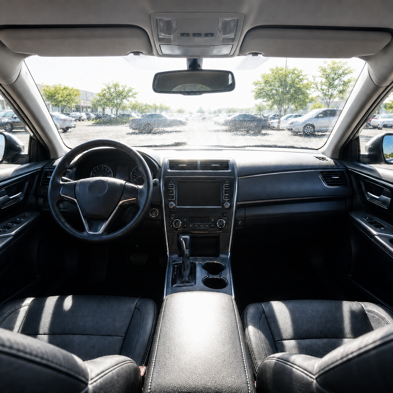 The Cool Cabin™ Windshield Sun Shade — Umbrella-Style Car Sunshade