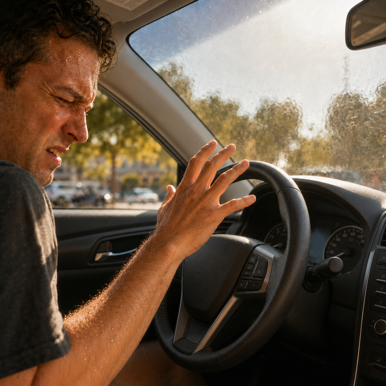 The Cool Cabin™ Windshield Sun Shade — Umbrella-Style Car Sunshade